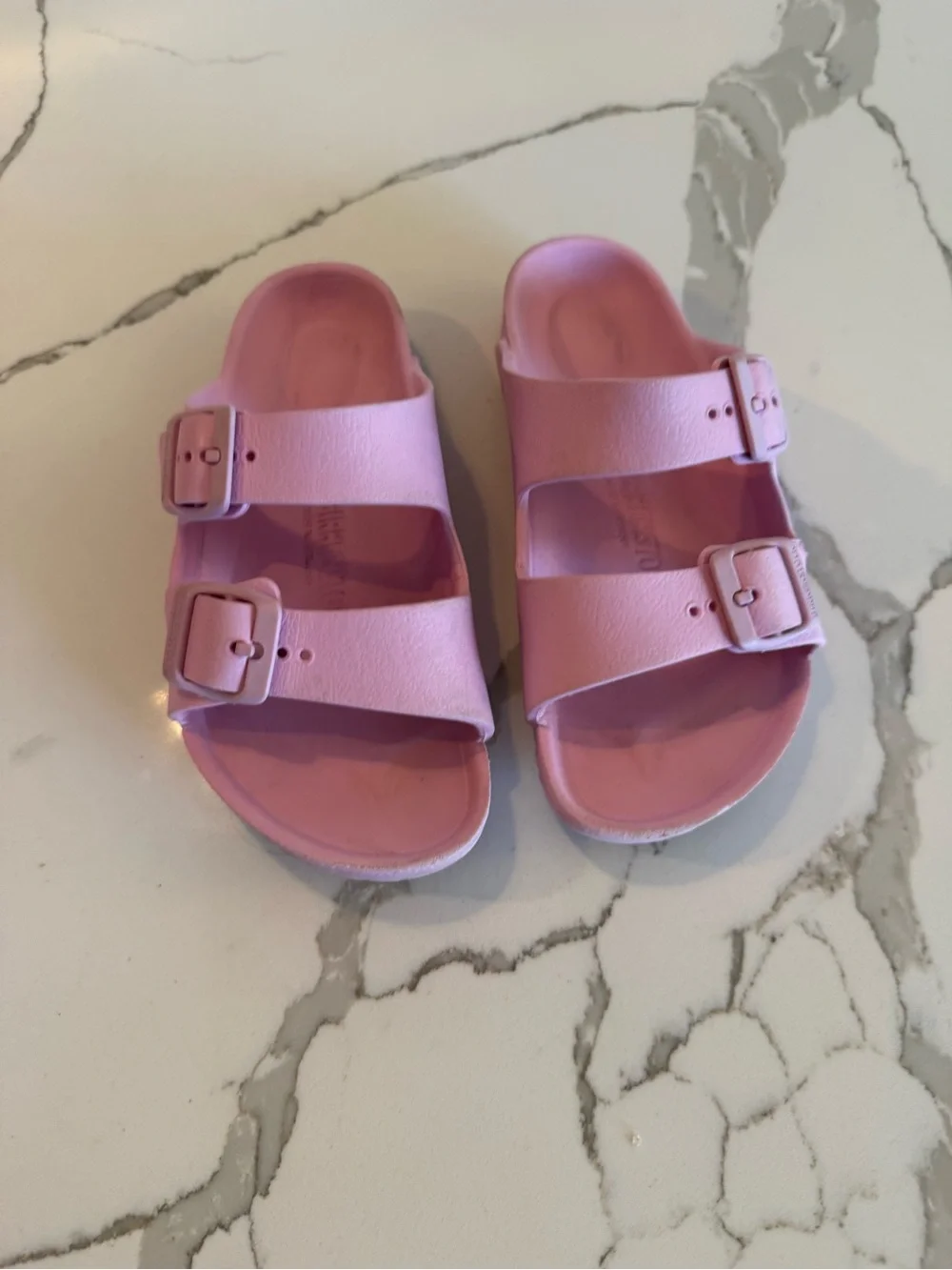 Birkenstock Kids Pink Double-Buckle Slide Sandals